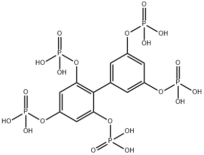 2,3',4,5',6-ペンタキス(りん酸二水素)[1,1'-ビフェニル]-2,3',4,5',6-ペントール 化学構造式