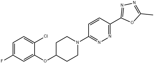 3-[4-(2-クロロ-5-フルオロフェノキシ)ピペリジノ]-6-(5-メチル-1,3,4-オキサジアゾール-2-イル)ピリダジン price.