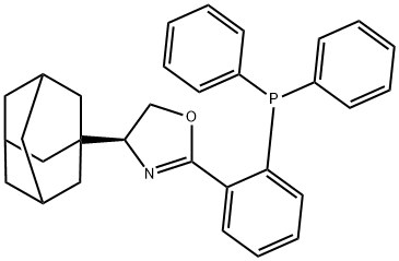 Oxazole, 2-[2-(diphenylphosphino)phenyl]-4,5-dihydro-4-tricyclo[3.3.1.13,7]dec-1-yl-, (4S)- Structure