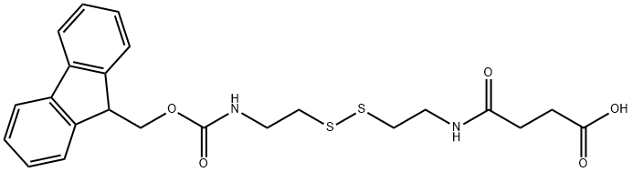 14-Oxa-8,9-dithia-5,12-diazapentadecanoic acid, 15-(9H-fluoren-9-yl)-4,13-dioxo- Struktur