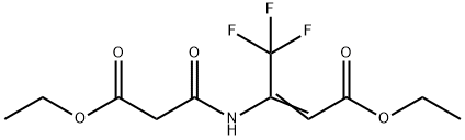 2-Butenoic acid, 3-[(3-ethoxy-1,3-dioxopropyl)amino]-4,4,4-trifluoro-, ethyl ester,947144-30-1,结构式
