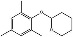 2H-Pyran, tetrahydro-2-(2,4,6-trimethylphenoxy)- Struktur