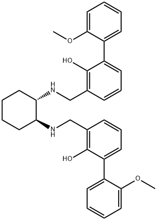 [1,1'-Biphenyl]-2-ol, 3-[[[(1S,2S)-2-[[(2-hydroxy-2'-methoxy[1,1'-biphenyl]-3-yl)methyl]amino]cyclohexyl]amino]methyl]-2'-methoxy-,950664-55-8,结构式