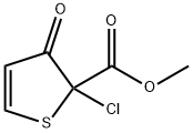 2-Thiophenecarboxylic acid, 2-chloro-2,3-dihydro-3-oxo-, Methyl ester Structure