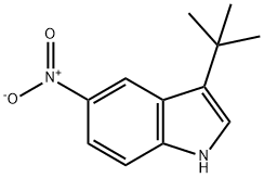 1H-Indole, 3-(1,1-dimethylethyl)-5-nitro- 化学構造式