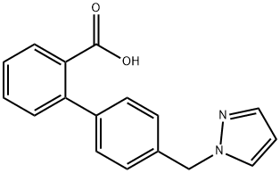 2-[4-(1H-pyrazol-1-ylmethyl)phenyl]benzoic acid Structure