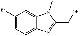 (6-bromo-1-methyl-1H-1,3-benzodiazol-2-yl)methanol 化学構造式