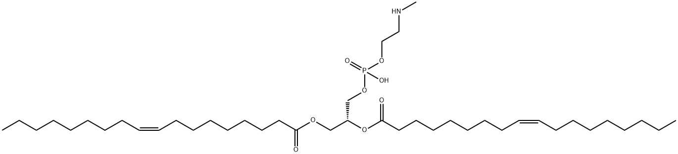 N-methyl-1,2-dioleoylphosphatidylethanolamine 化学構造式