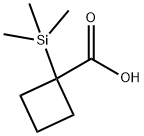Cyclobutanecarboxylic acid, 1-(trimethylsilyl)- Struktur