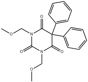 2,4,6(1H,3H,5H)-Pyrimidinetrione, 1,3-bis(methoxymethyl)-5,5-diphenyl- Structure