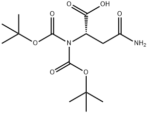 L-Asparagine, N,N2-bis[(1,1-dimethylethoxy)carbonyl]- Struktur