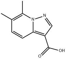 6,7-dimethylpyrazolo[1,5-a]pyridine-3-carboxylic acid 化学構造式