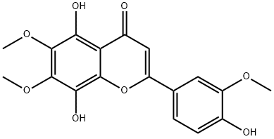 4',5,8-三羟基-3',6,7-三甲氧基黄酮,99615-01-7,结构式
