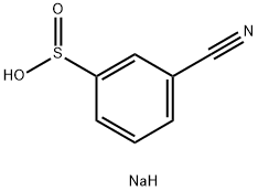 Benzenesulfinic acid, 3-cyano-, sodium salt (1:1) 化学構造式