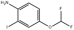 Benzenamine, 4-(difluoromethoxy)-2-iodo- 化学構造式