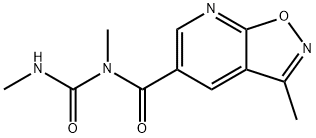 Isoxazolo[5,4-b]pyridine-5-carboxamide, N,3-dimethyl-N-[(methylamino)carbonyl]- Struktur