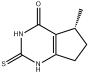 (R)-5-Methyl-2-thioxo-2,3,6,7-tetrahydro-1H-cyclopenta[d]pyrimidin-4(5H)-one Struktur