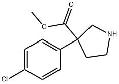 3-Pyrrolidinecarboxylic acid, 3-(4-chlorophenyl)-, methyl ester,1001270-85-4,结构式