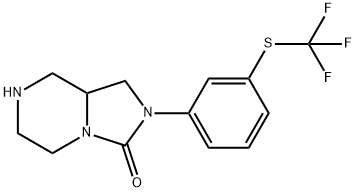 Imidazo[1,5-a]pyrazin-3(2H)-one, hexahydro-2-[3-[(trifluoromethyl)thio]phenyl]-, hydrochloride (1:1) Structure