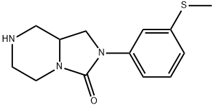 Imidazo[1,5-a]pyrazin-3(2H)-one, hexahydro-2-[3-(methylthio)phenyl]-, hydrochloride (1:1) 化学構造式