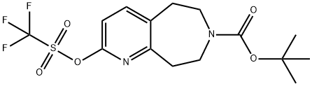 叔-丁基 2-(((三氟甲基)磺酰)氧代)-8,9-二氢-5H-吡啶并[2,3-D]氮杂卓-7(6H)-甲酸基酯,1003589-97-6,结构式