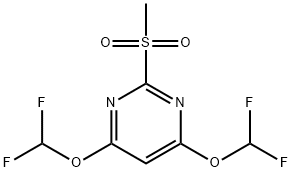 Pyrimidine, 4,6-bis(difluoromethoxy)-2-(methylsulfonyl)- Struktur