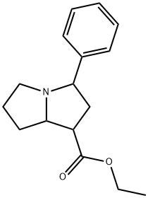 ethyl 3-phenylhexahydro-1{H}-pyrrolizine-1-carboxylate 化学構造式