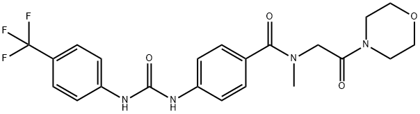 N-Methyl-N-[2-(4-morpholinyl)-2-oxoethyl]-4-[[[[4-(trifluoromethyl)phenyl]amino]carbonyl]amino]
benzamide,1005136-36-6,结构式