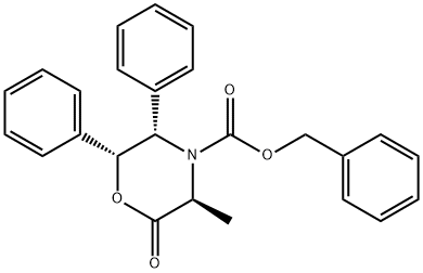 4-Morpholinecarboxylic acid, 3-methyl-2-oxo-5,6-diphenyl-, phenylmethyl ester, (3S,5S,6R)-
