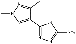 5-(1,3-dimethyl-1H-pyrazol-4-yl)-1,3,4-thiadiazol-2-amine Structure