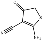 3-Thiophenecarbonitrile, 2-amino-4,5-dihydro-4-oxo- Struktur