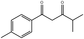 4-methyl-1-(4-methylphenyl)pentane-1,3-dione 化学構造式