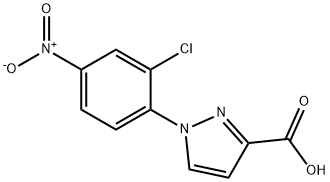 1-(2-chloro-4-nitrophenyl)-1H-pyrazole-3-carboxylic acid Structure