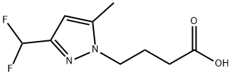 4-[3-(difluoromethyl)-5-methyl-1H-pyrazol-1-yl]butanoic acid Structure