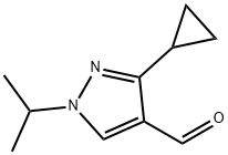3-cyclopropyl-1-isopropyl-1H-pyrazole-4-carbaldehyde Struktur