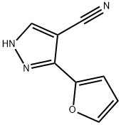1H-Pyrazole-4-carbonitrile, 3-(2-furanyl)-,1008428-33-8,结构式