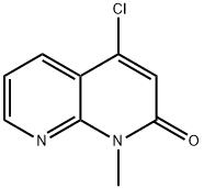 1,8-Naphthyridin-2(1H)-one, 4-chloro-1-methyl- 化学構造式