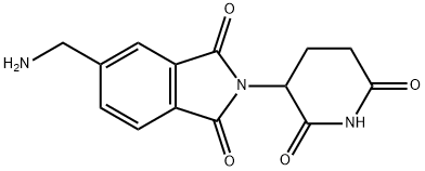 5-(aminomethyl)-2-(2,6-dioxopiperidin-3-yl)isoindoline-1,3-dione 化学構造式