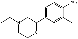 4-(4-ETHYLMORPHOLIN-2-YL)-2-METHYLANILINE, 1010384-56-1, 结构式