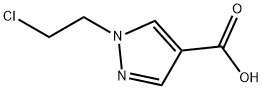 1H-Pyrazole-4-carboxylic acid, 1-(2-chloroethyl)- Struktur