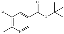3-Pyridinecarboxylic acid, 5-chloro-6-methyl-, 1,1-dimethylethyl ester Struktur