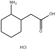 Cyclohexaneacetic acid, 2-amino-, hydrochloride (1:1) Structure