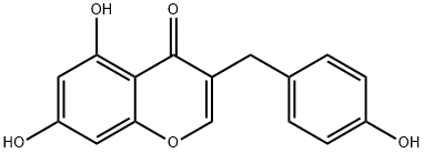 4H-1-Benzopyran-4-one, 5,7-dihydroxy-3-[(4-hydroxyphenyl)methyl]-,101467-70-3,结构式