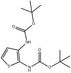 Carbamic acid, 2,3-thiophenediylbis-, bis(1,1-dimethylethyl) ester (9CI) Struktur