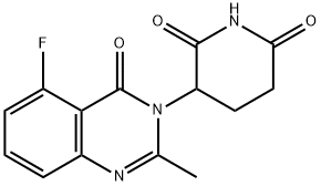 2,6-Piperidinedione, 3-(5-fluoro-2-methyl-4-oxo-3(4H)-quinazolinyl)- Structure