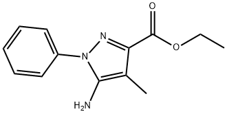 1H-Pyrazole-3-carboxylic acid, 5-amino-4-methyl-1-phenyl-, ethyl ester 结构式