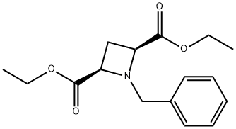 2,4-Azetidinedicarboxylic acid, 1-(phenylmethyl)-, 2,4-diethyl ester, (2R,4S)- 结构式