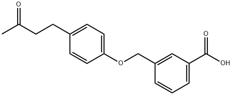 3-[4-(3-Oxobutyl)phenoxymethyl]benzoic Acid Struktur