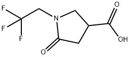 3-Pyrrolidinecarboxylic acid, 5-oxo-1-(2,2,2-trifluoroethyl)- Structure