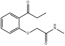 N-甲基-2-(2-丙酰基苯氧基)乙酰胺, 1016877-69-2, 结构式